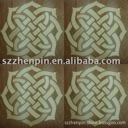 sapelli and maple wood mosaic parquet floor tile